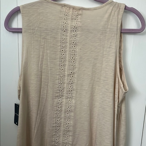 Lucky Brand Cream Smocked Tank Top - Picture 4 of 5